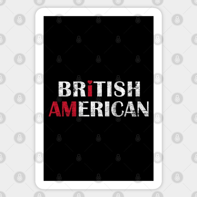 I Am British American Sticker by Family Heritage Gifts